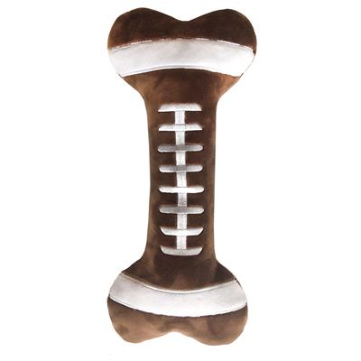 Football Bone Plush Dog Toy