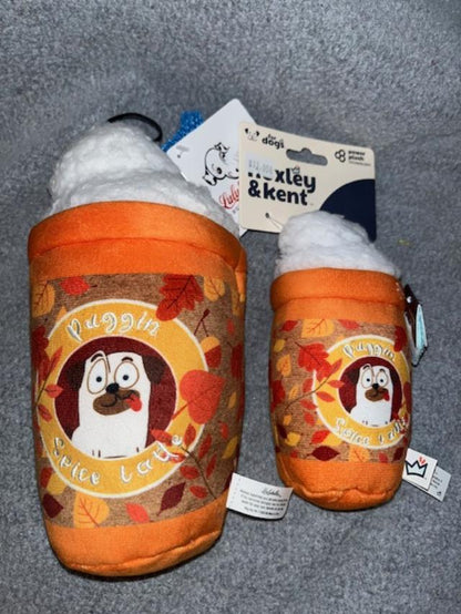 Puggin Spice Latte Dog Toy (Double Sided)