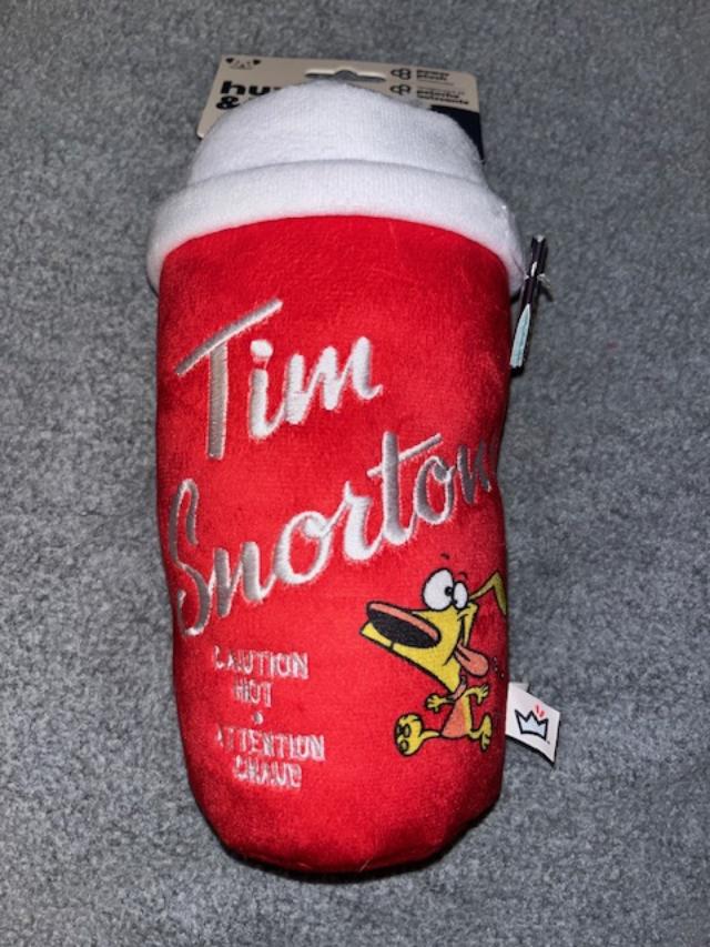 Tim Snortons Coffee Dog Toy (Double Sided)